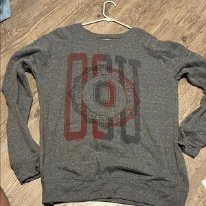 Pressbox Ohio state university Gray and Red Graphic Women's Sweater